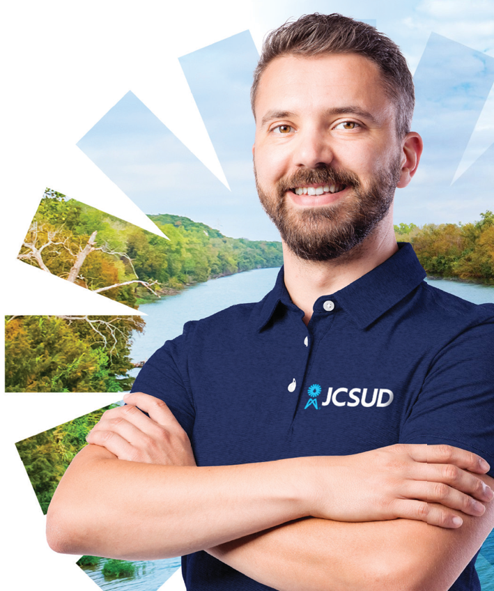 River with employee.